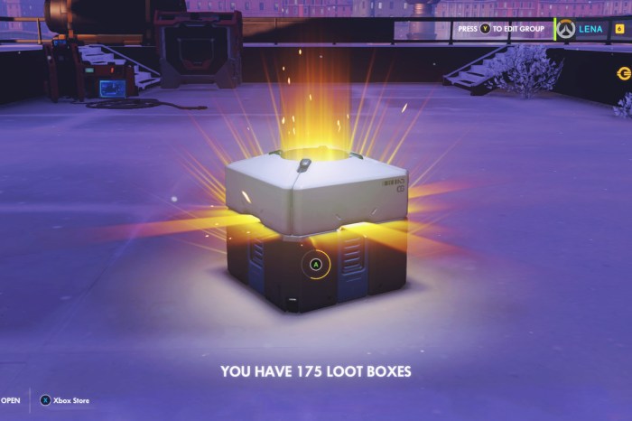Online gaming loot boxes